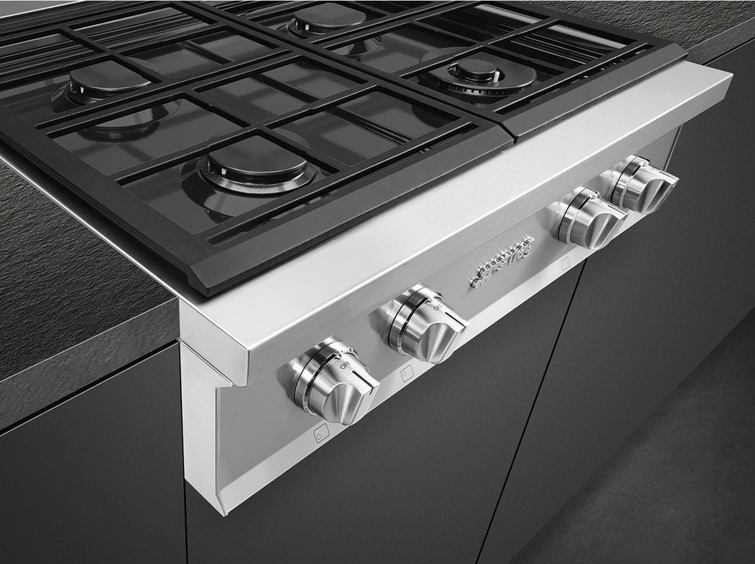 Smeg - Portofino 30" Stainless Steel Gas Rangetop - RTU304GX (Special Order Item)