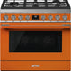 Smeg - Portofino 36" Orange 5-Burner Gas Range - CPF36UGGOR