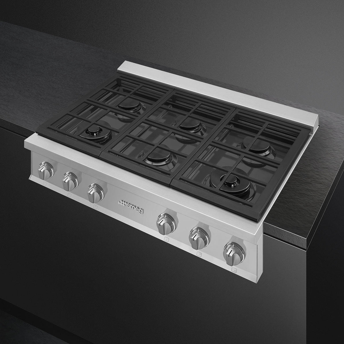 Smeg - Portofino 36" Stainless Steel Gas Rangetop - RTU366GX (Special Order Item)