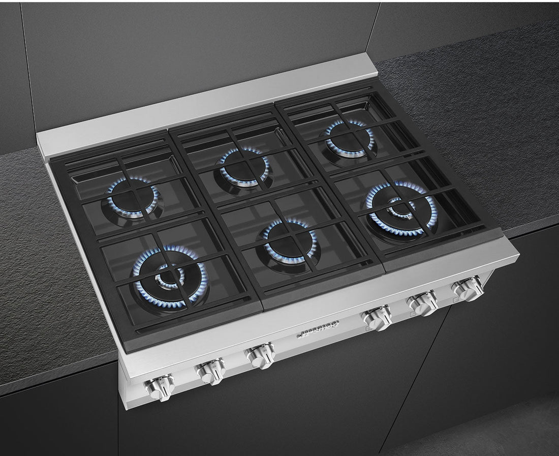 Smeg - Portofino 36" Stainless Steel Gas Rangetop - RTU366GX (Special Order Item)