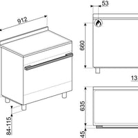 Smeg - Portofino 36" Yellow 5-Burner Gas Range - CPF36UGGYW (Special Order Item)