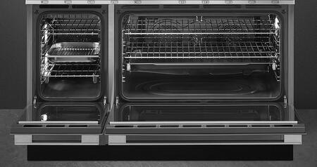 Smeg - Portofino 48" Green Stainless Steel 5-Burner Dual Fuel Range - CPF48UGMOG (Special Order Item)