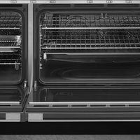 Smeg - Portofino 48" White Stainless Steel 5-Burner Dual Fuel Range - CPF48UGMWH (Special Order Item)