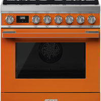 Smeg - Portofino Orange 30" 4-Burner Gas Range - CPF30UGGOR (Special Order Item)