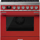 Smeg - Portofino Red 30" 4-Burner Gas Range - CPF30UGGR