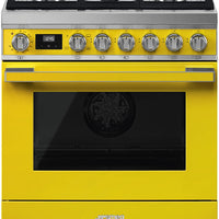 Smeg - Portofino Yellow 30" 4-Burner Gas Range - CPF30UGGYW (Special Order Item)