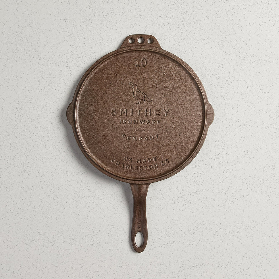 Smithey - 10" Cast Iron No. 10 Flat Top Griddle - Smith-CI-Flat10