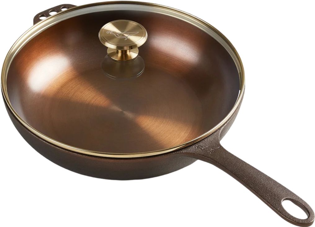 Smithey - 11" Cast Iron No. 11 Deep Skillet With Lid - Smith-CI-DSkil11