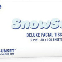 Snow Soft - 100 Sheet 2 Ply Facial Tissue, 30 Bx/Cs - FT10030-C