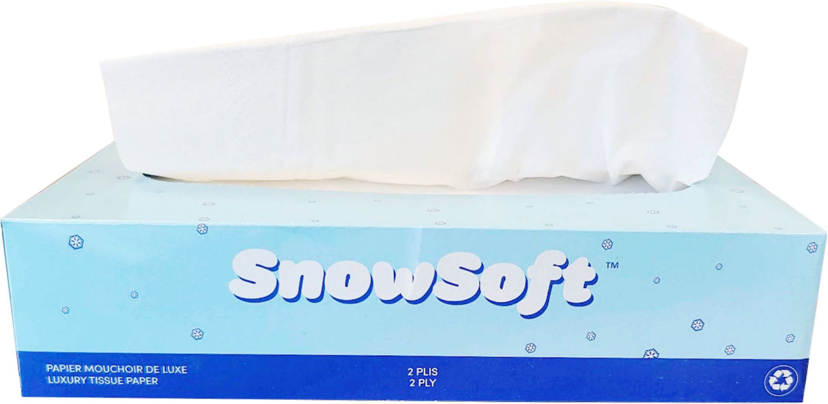 Snow Soft - 100 Sheet 2 Ply Facial Tissue, 30 Bx/Cs - FT10030-C