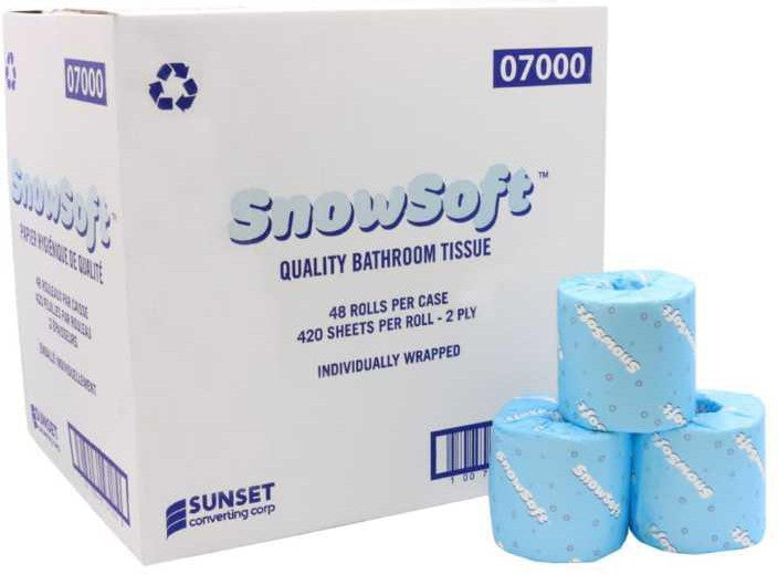 Snow Soft - 2 Ply Wrapped Toilet Tissue, 48Rl/Cs - 7000