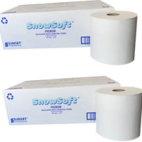Snow Soft - 700 Feet Premium White Roll Towel, Pack of 6 - HWT700S