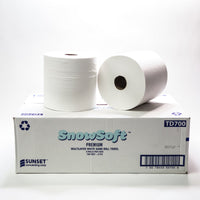 Snow Soft - 7.65" x 700 Feet Premium Tad Roll Towel, Pack of 6 - TD700