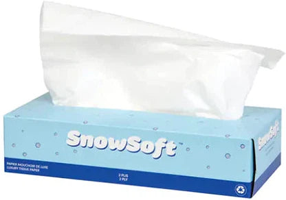 Snow Soft - 7.87 x 7.87", 2 Ply Premium Facial Tissue, 100/Bx - FT10030-C