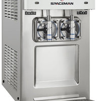 Spaceman - 208-220V 25.7 QT Stainless Steel Air Cooled 2 Bowl Countertop Slushy/Granita Frozen Drink Machine - 6695-C