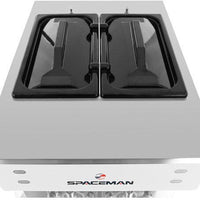 Spaceman - 208-220V 40 QT Stainless Steel Air Cooled 2 Bowl Slushy / Granita Floor Model Frozen Drink Machine - 6795-C