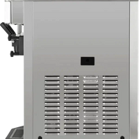 Spaceman - 208-220V Pressurized Dual Flavor Air Cooled Twin Twist Countertop Soft Serve Ice Cream Machine with 2 Hoppers and 3 Dispensers - 6235A-C