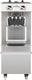 Spaceman - 208-220V Pressurized Dual Flavor Air Cooled Twin Twist Free-Standing Soft Serve Ice Cream Machine with 2 Hoppers and 3 Dispensers - 6378A-C