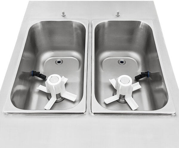 Spaceman - Stainless Steel 2 Bowl Counter Top Slushy / Granita Frozen Drink Machine - 6695-C