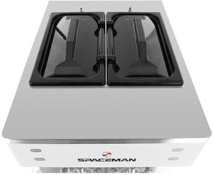 Spaceman - Stainless Steel 2 Bowl Slushy / Granita Floor Model Frozen Drink Machine - 6795-C