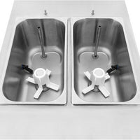 Spaceman - Stainless Steel 2 Bowl Slushy / Granita Floor Model Frozen Drink Machine - 6795-C