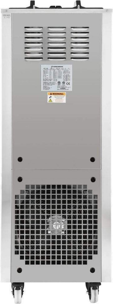 Spaceman - Standing Two Flavors With Twist Gravity Fed Soft Serve Ice Cream Machine - 6378-C