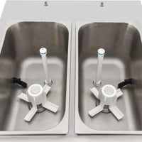 Spaceman - Standing Two Flavors With Twist Gravity Fed Soft Serve Ice Cream Machine - 6378-C