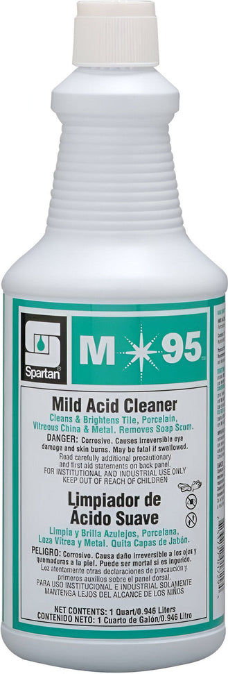 Spartan - 1 QT M95 Restroom Cleaner, 12 Bottles/Cs - 711503C