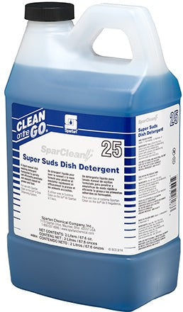 Spartan - SparClean 2 Liter Super Suds Dish Detergent, 4Jug/Cs - 480402C