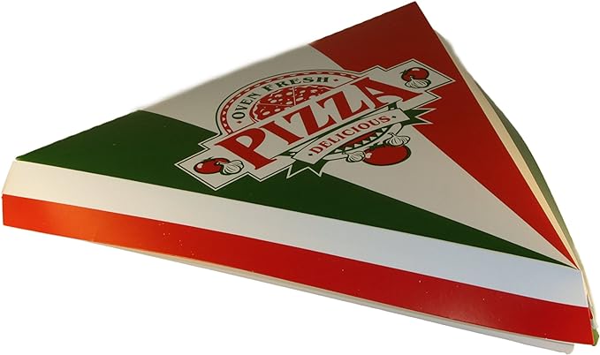 Specialty Quality Packaging - 18/6 Stock Print Pizza Slice Clamshell, 200/Cs - 9856
