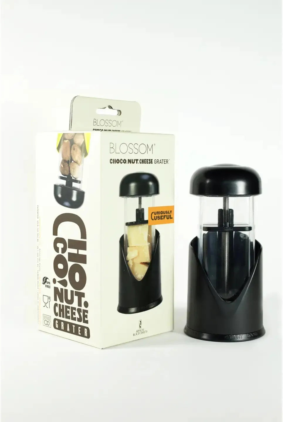 Spice Ratchet - Blossom Choco, Nut & Cheese Grater, Black - SR16822B
