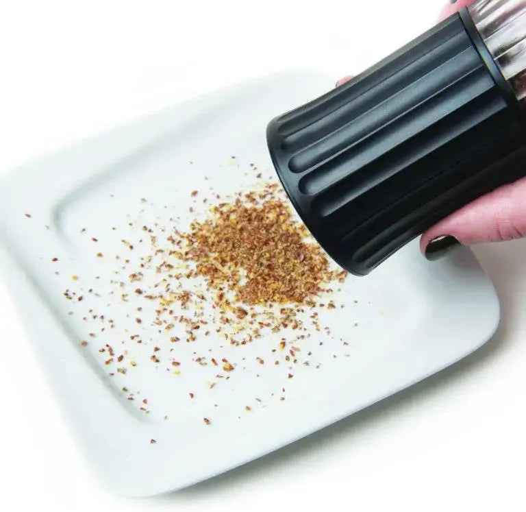 Spice Ratchet - Blossom Manual Flax Seed and Grain Grinder Mill, Black - SR16821 - DISCONTINUED