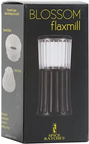 Spice Ratchet - Blossom Manual Flax Seed and Grain Grinder Mill, Black - SR16821 - DISCONTINUED