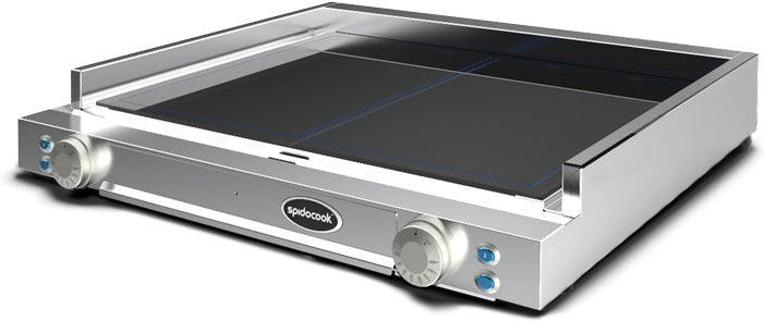 Spidocook - 208-240V Black Frytop Double Smooth - SAP300