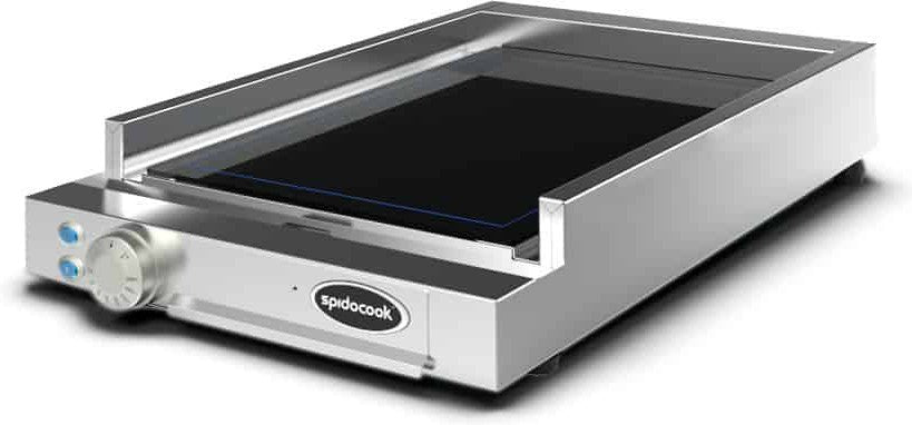 Spidocook - 240 V Black Frytop Single Smooth - SAP200