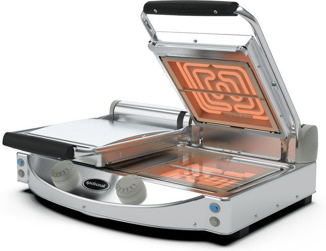 Spidocook - Transparent Smooth Glass Ceramic Plates Professional Contact Double Grill - SAP020PT