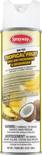 Sprayway - 10 Oz Tropical Fruit Dry Air & Fabric Deodorizer - 165W