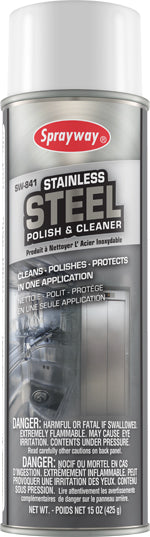 Sprayway - 15 Oz Stainless Steel Polish & Cleanser, 12Cn/Cs - SYS841