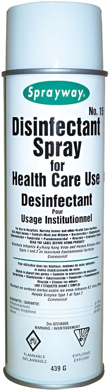 Sprayway - 15.5 Oz Disinfectant Spray for Health Care Use, 12Cn/Cs - 15DIN