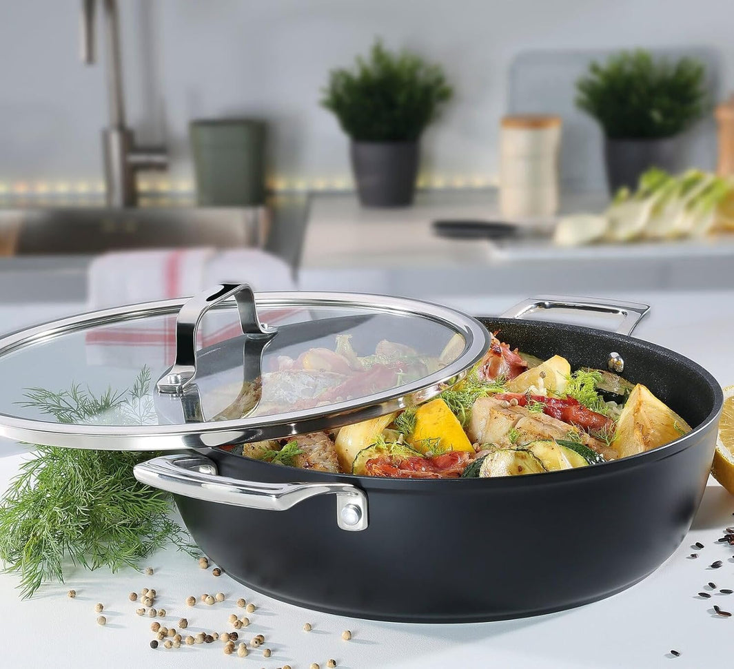 Spring - Meridian Intense Pro 4 Qt Nonstick Recycled Aluminum Casserole with Lid - S1315450628