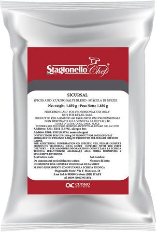 Stagionello - 1.85 Kg/Bag Curing Salts and Spice Blends for Cured Salami Rapid Fermentation , Pack of 2 - 47008 - Special Order Item - ETA 14-16 Weeks