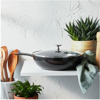 Staub - 10" Cast Iron Daily Pan With Glass Lid Black (26 cm) - 1010643