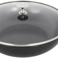 Staub - 10" Cast Iron Daily Pan With Glass Lid Black (26 cm) - 1010643