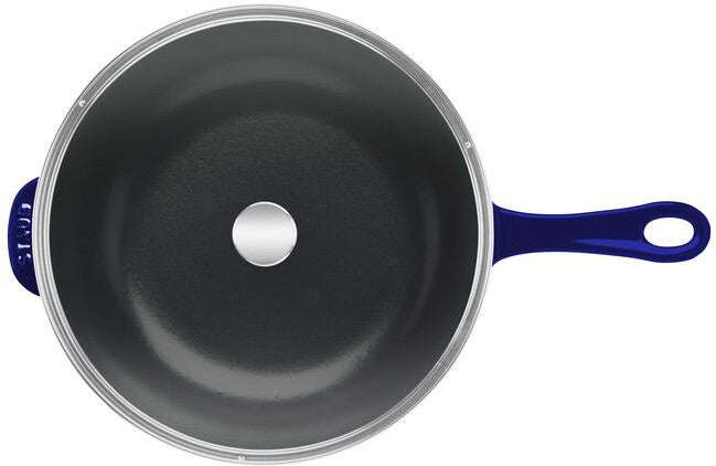 Staub - 10" Cast Iron Daily Pan With Glass Lid Blue (26 cm) - 1010647