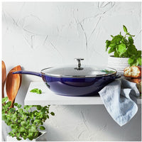 Staub - 10" Cast Iron Daily Pan With Glass Lid Blue (26 cm) - 1010647