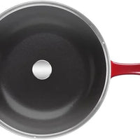 Staub - 10" Cast Iron Daily Pan With Glass Lid Cherry (26 cm) - 1010491
