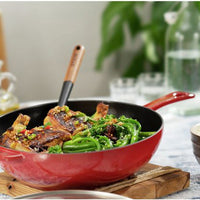 Staub - 10" Cast Iron Daily Pan With Glass Lid Cherry (26 cm) - 1010491