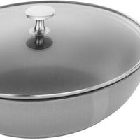 Staub - 10" Cast Iron Daily Pan With Glass Lid Grey (26 cm) - 1010645