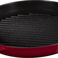Staub - 10" Cast Iron Round Pure Grill Pan Bordeaux Red (26 cm) - 40506-568