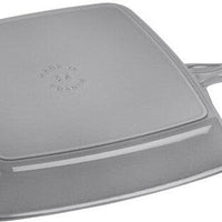 Staub - 10" Cast Iron Square Grill Pan Graphite Grey (26 cm) - 1003309